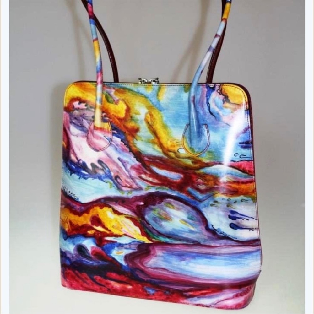 Abstract Unique Hand painted Luxury Shoulder Bag Purse